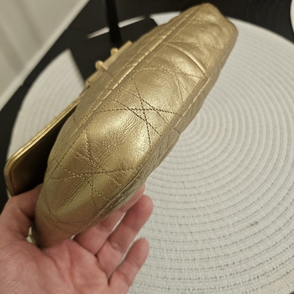 Dior Gold Quilted Chain Bag (WOC) - Picture 9 of 14